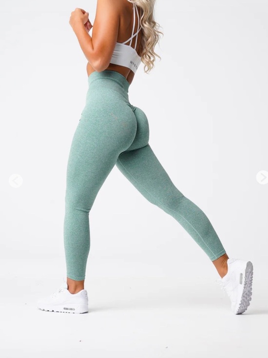 NVGTN Pants - NVGTN Sage Green Scrunch Seamless Leggings S:S